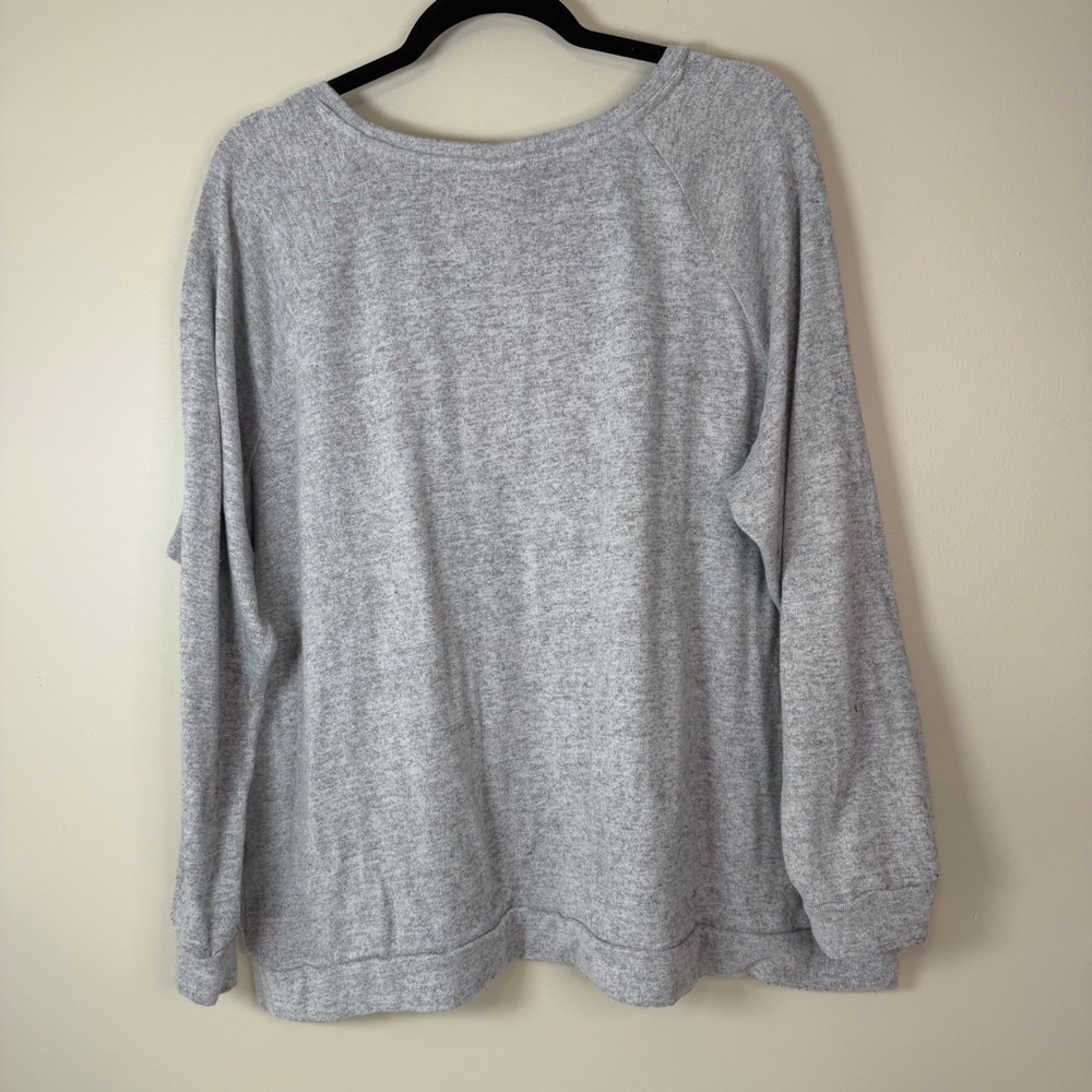 Avenue Women's 22-24 Gray French Bulldog Graphic Sweatshirt Pullover Novelty - Picture 3 of 9